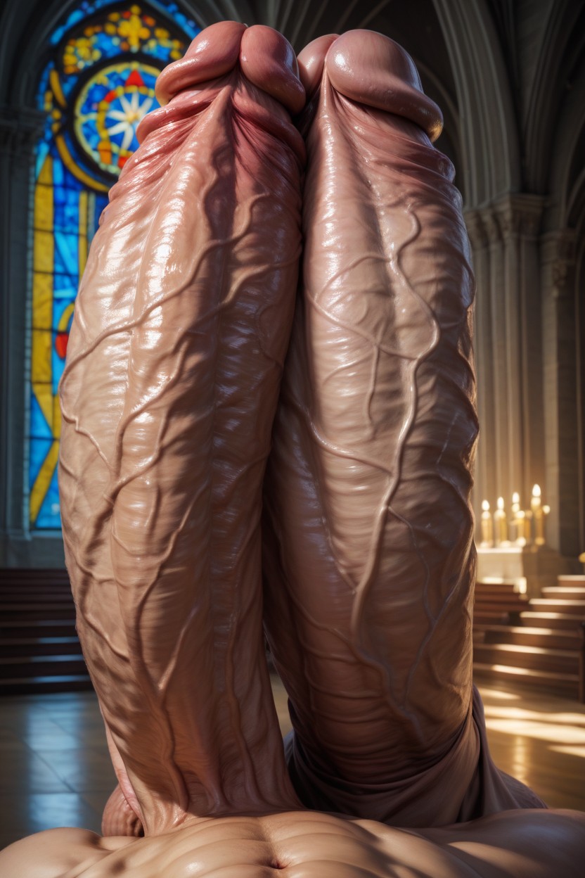Detailed Subject, Gigantic Glans, Monster Mushroom Penis Porno IA Gay