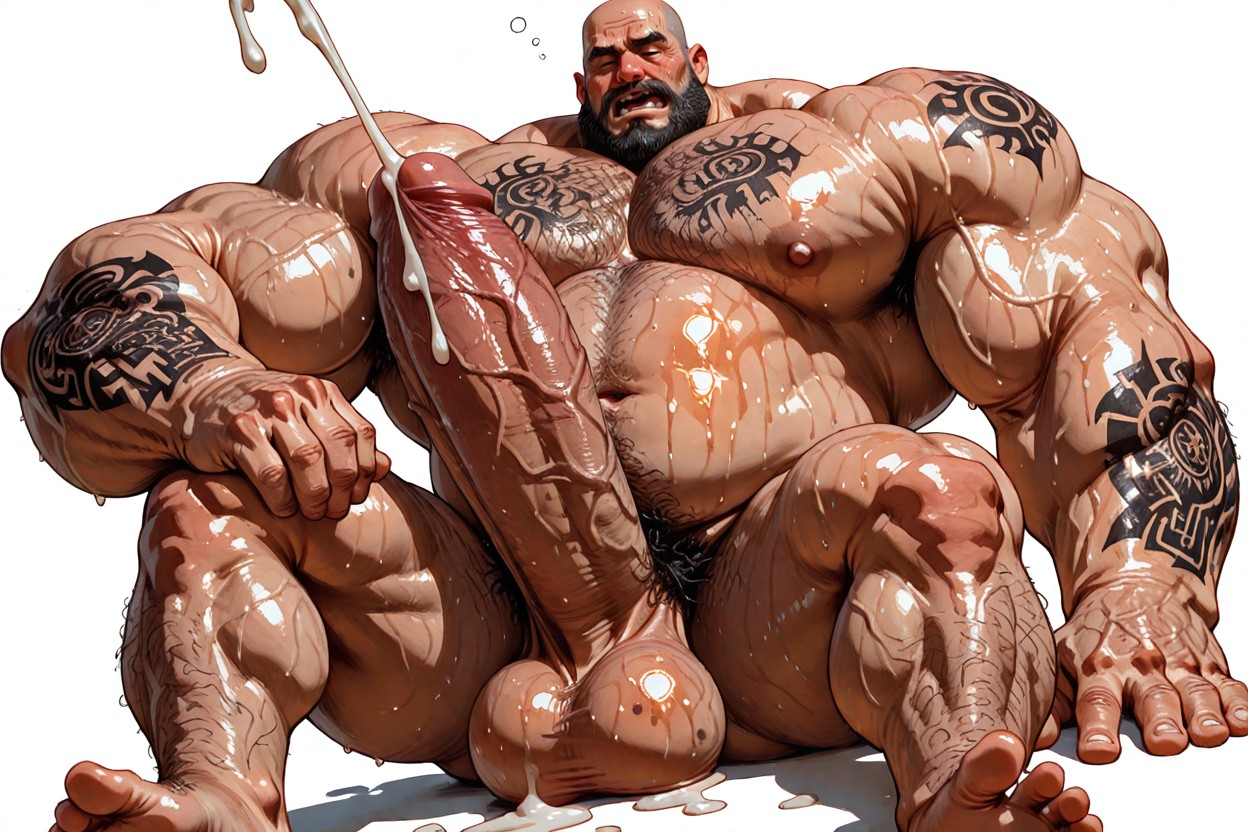 Hyper Chest Hair, Nackt, Triangle Shaped Torso KI Schwulenporno