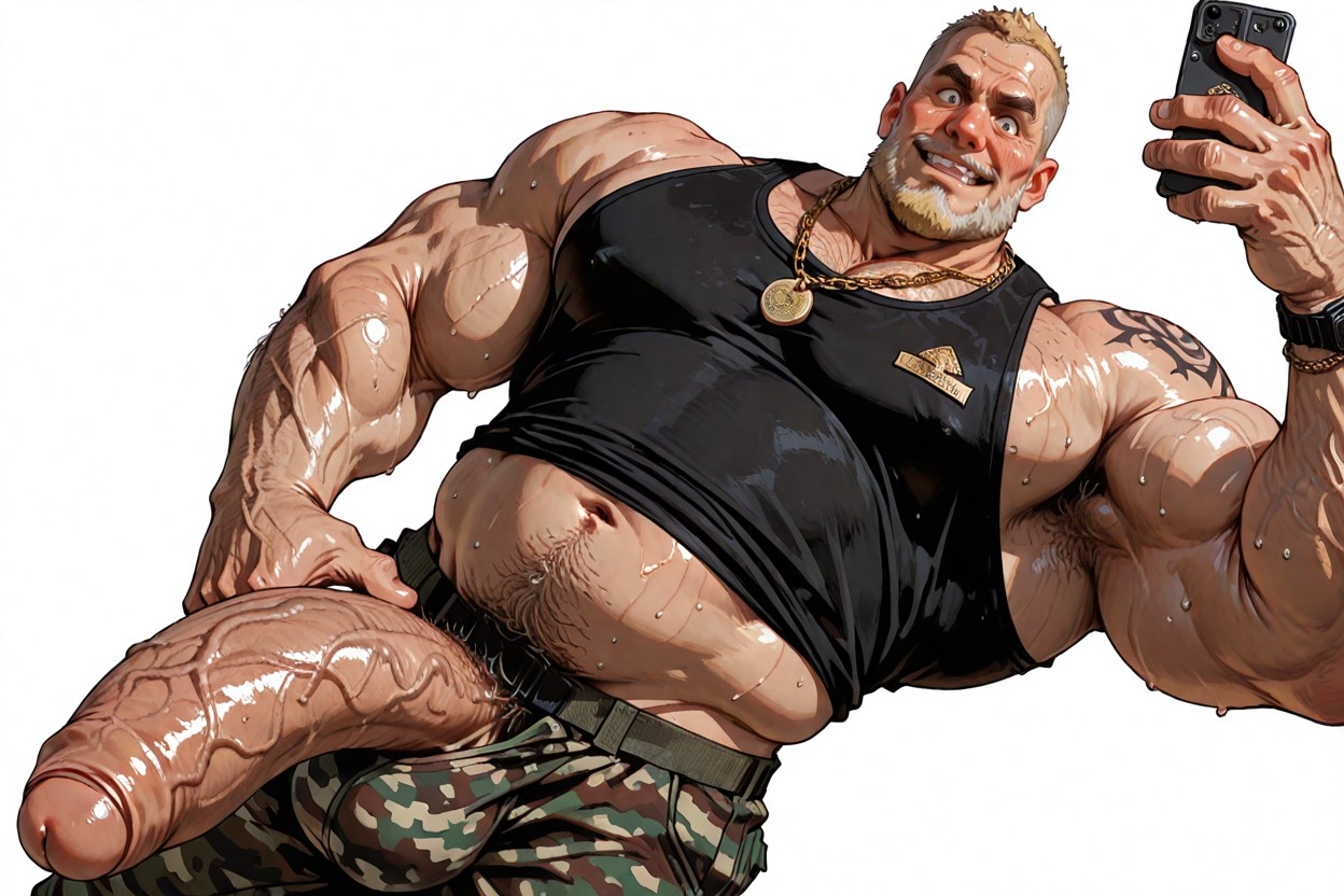 Pénis Hyper Long Et Impossible, Hdr, Gigantic Pecs Porno IA Gay