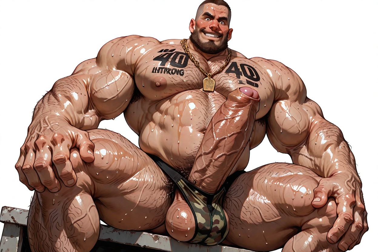 Kajinman, Huge Muscular Body, Huge Fingers Pornografia gay com IA
