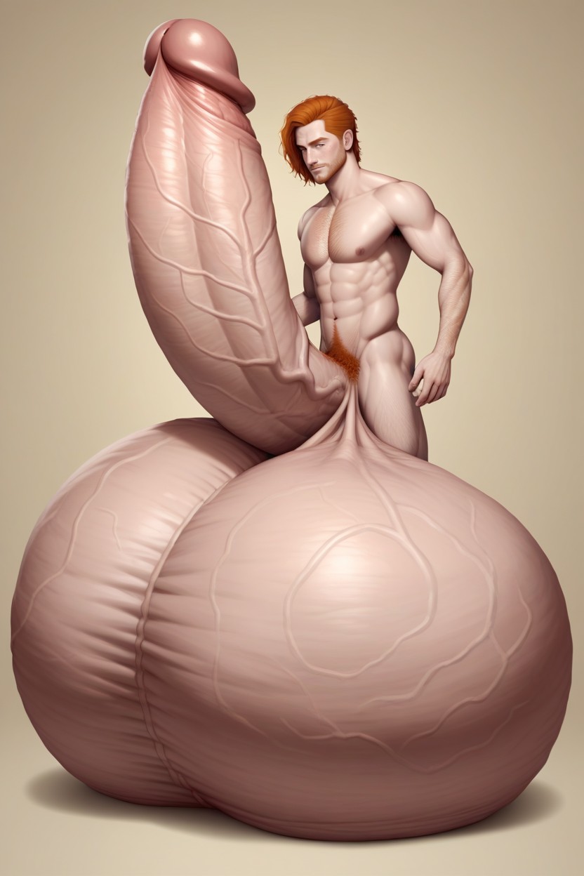 Massive Oversized Hyper Cock, Ball Growth, Freckles Porno IA Gay