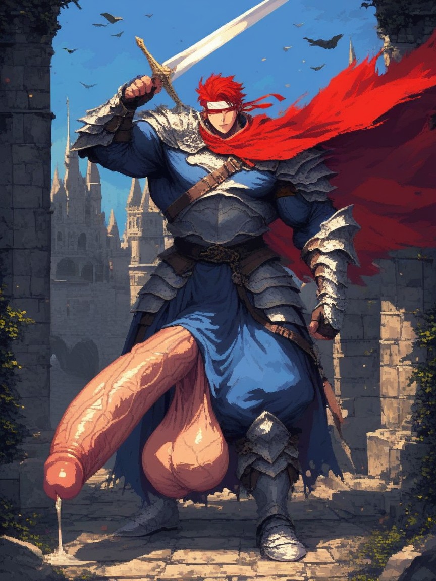 Shiny Skin, Medieval Fantasy Armor, Effeminate Face Porno IA Gay