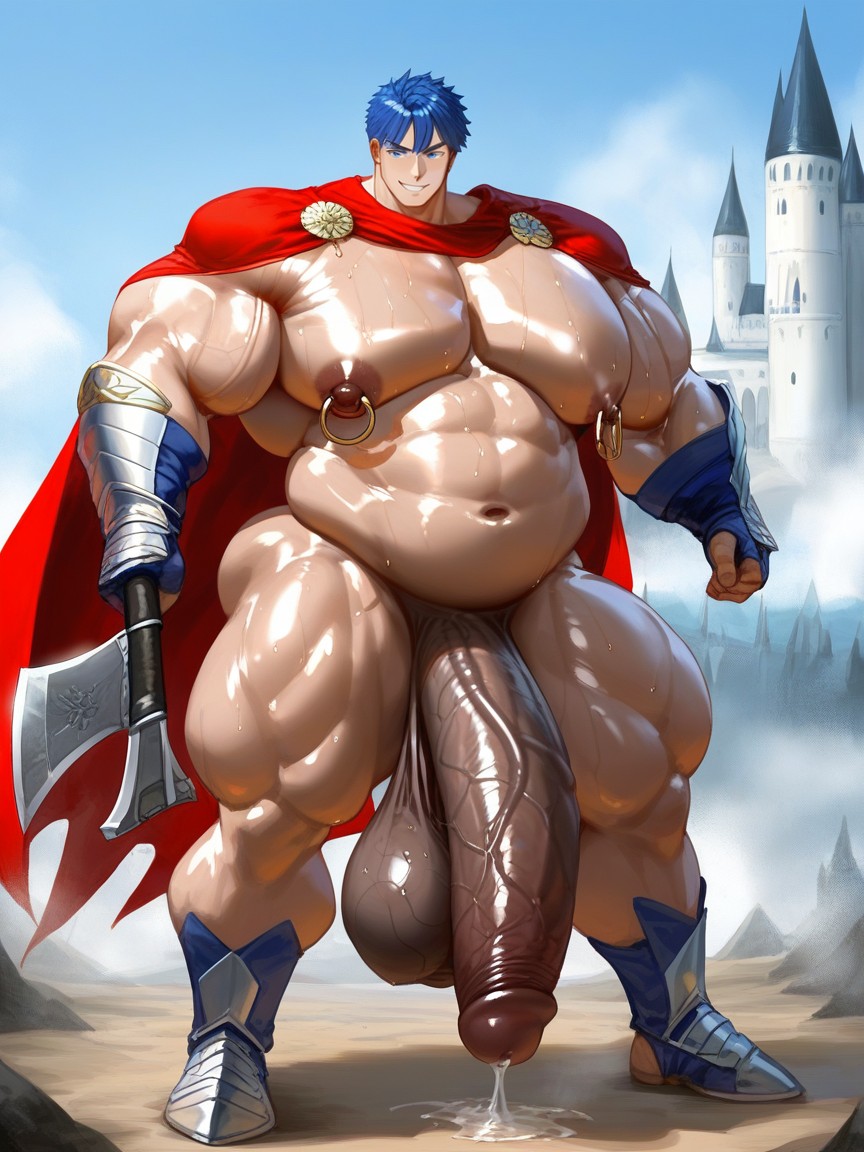 Medieval Castle Setting, Morbidly Obese, Red Cape AI同性戀黃片