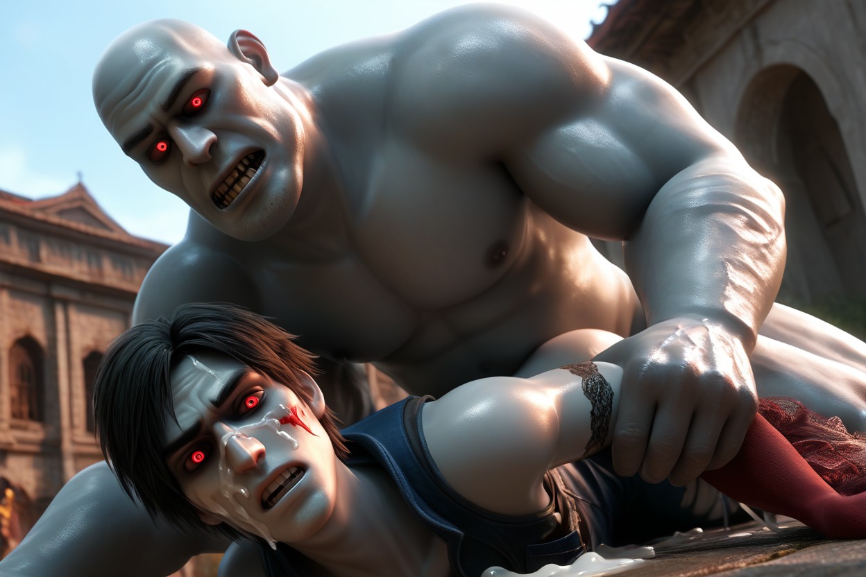 2 Personnes, Gray Skin Zombie, 25+ Porno IA Gay