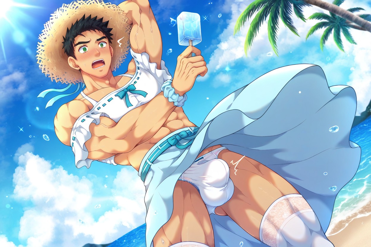 Very Thick Cock, Straw-hat, White Thigh-high Stockings AI同性戀黃片