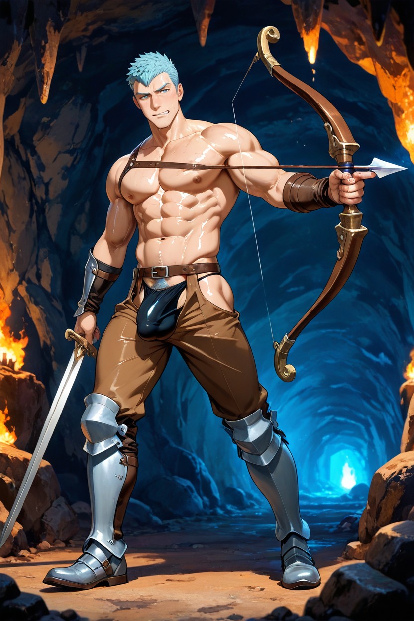 Dynamic Pose, Solo, Medieval Knight Armor AI同性戀黃片
