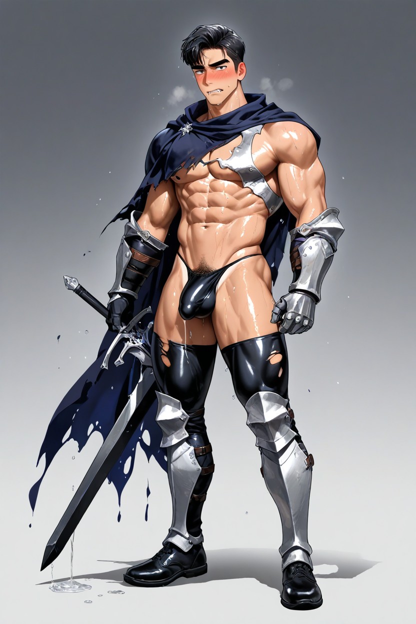 Exposed Black Thong, A Knight, High Fantasy AI同性戀黃片