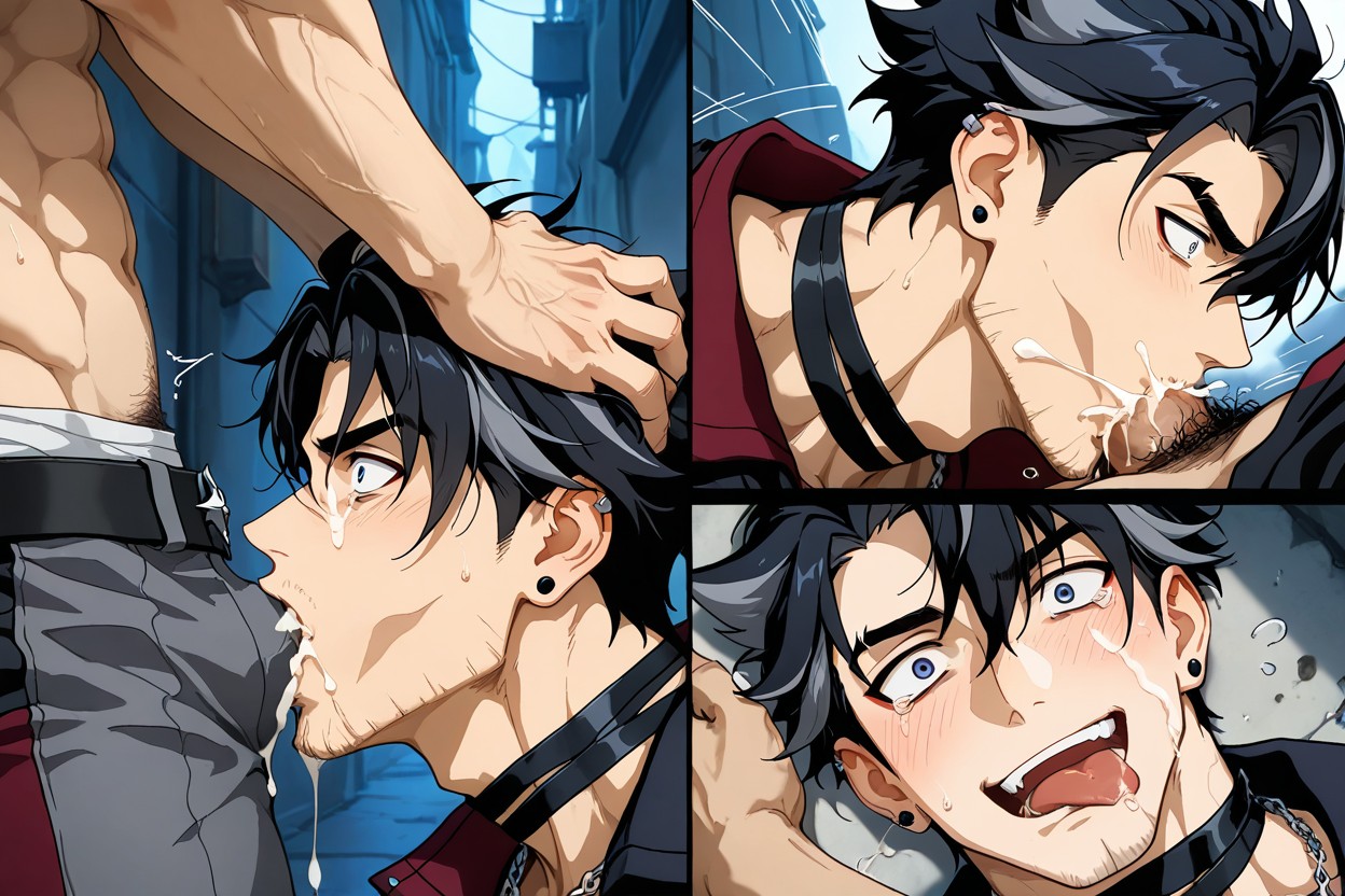 Mouth Agape, Saliva, Close Up View ゲイAIポルノ