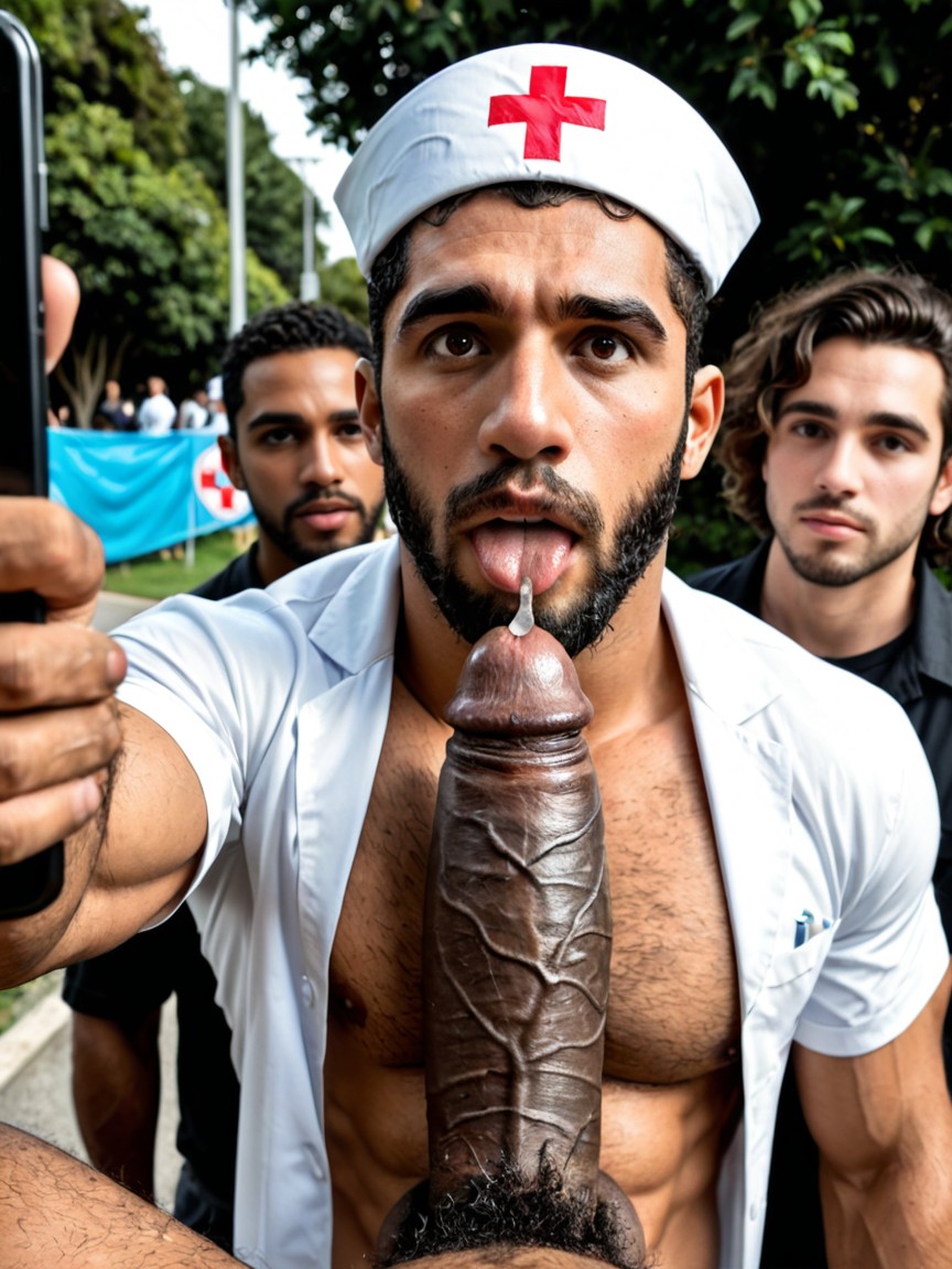Concerned, Both Hands Around Cock, 18+ Porno IA gay