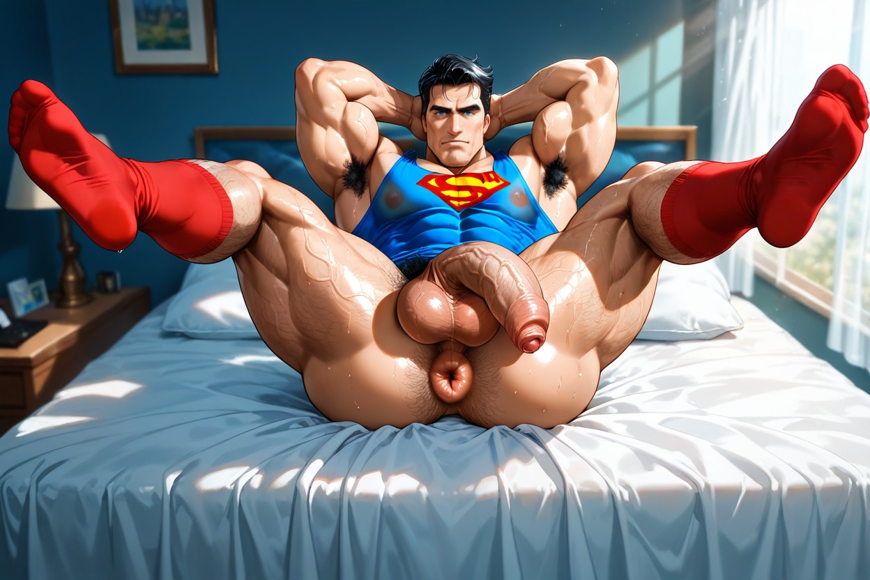 Hdr, Toned Physique, Bed Pornografia gay com IA