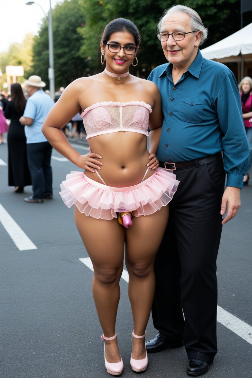 Strapless Sheer Crop Top, Beaucoup De Gens Autour, Standing Porno IA Gay