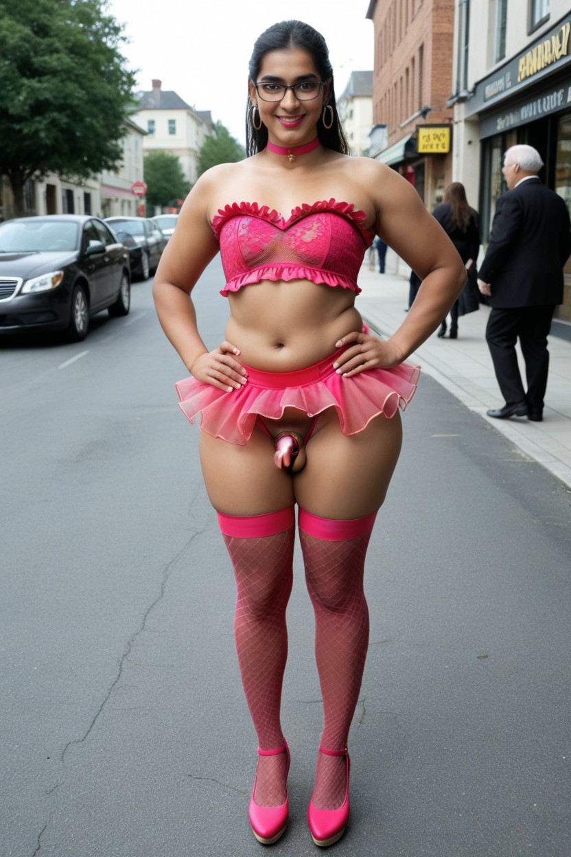 Many People Around The Roadside, Sultry Look, Femboy Porno IA Gay