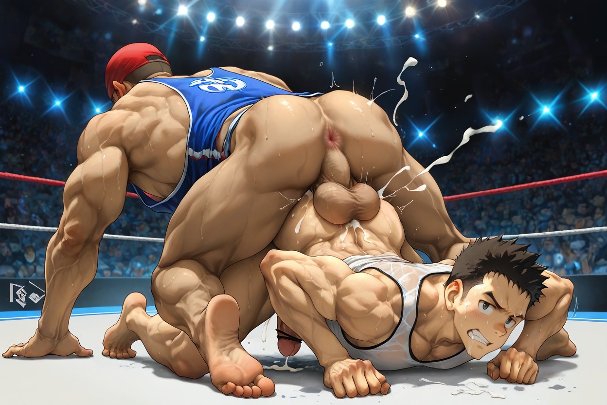 Gay Sex Involving Fat Muscular Men, Large Heavy Balls, Cul Moyen Porno IA Gay