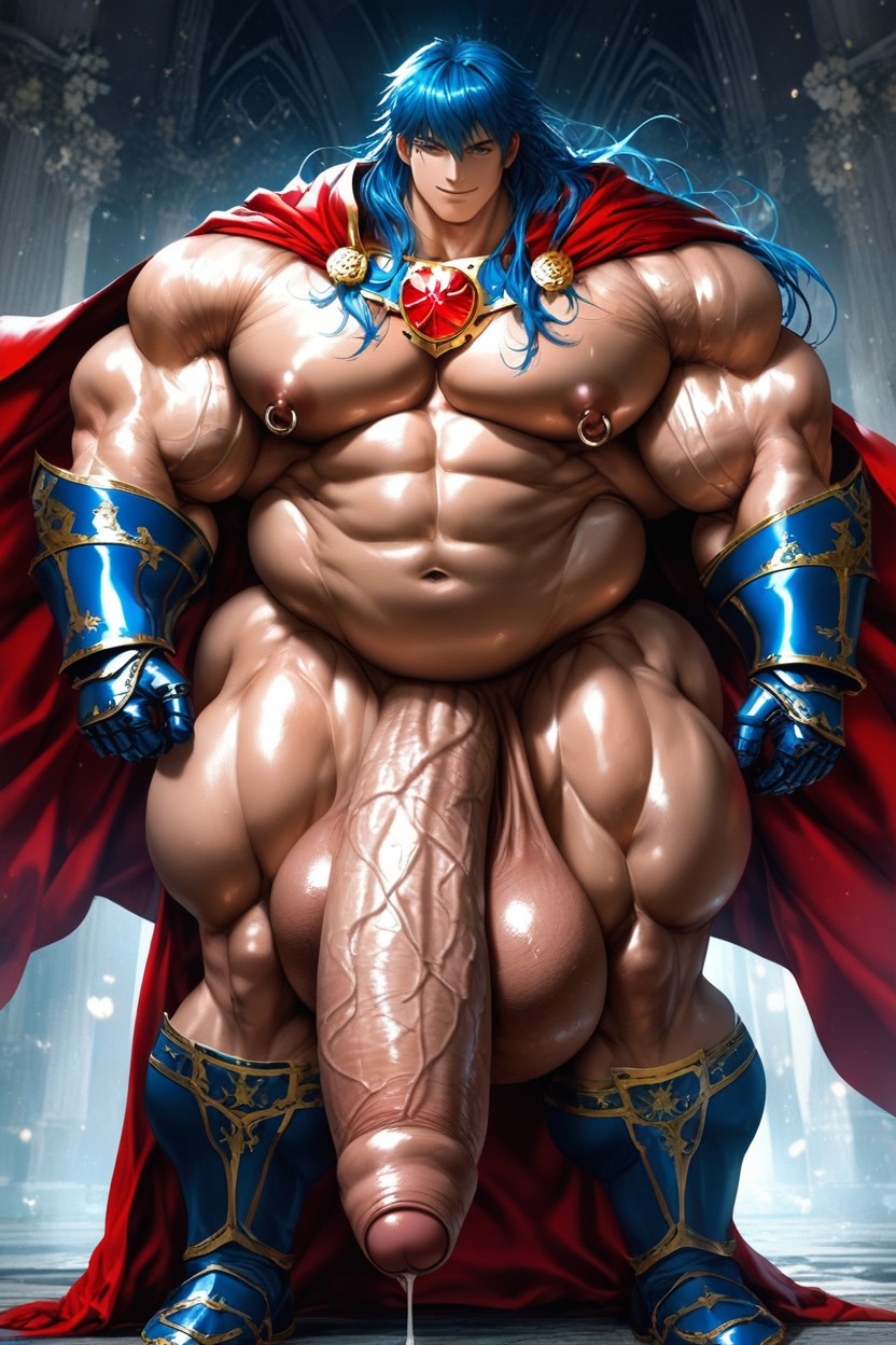 Oiled Skin, Thick Thighs, Morbidly Obese 게이 AI 포르노