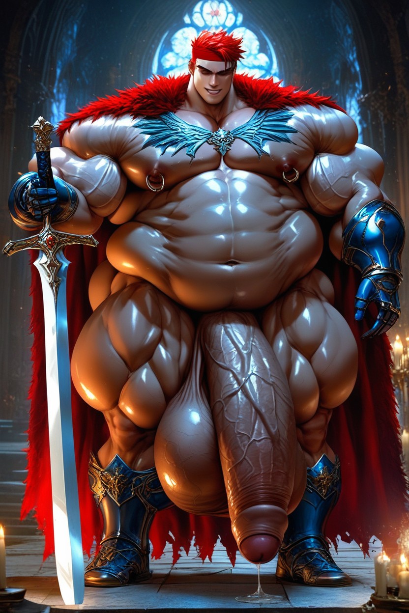 Effeminate Face, Hyper Puffy Pecs, 鏡面反射光 AI同性戀黃片