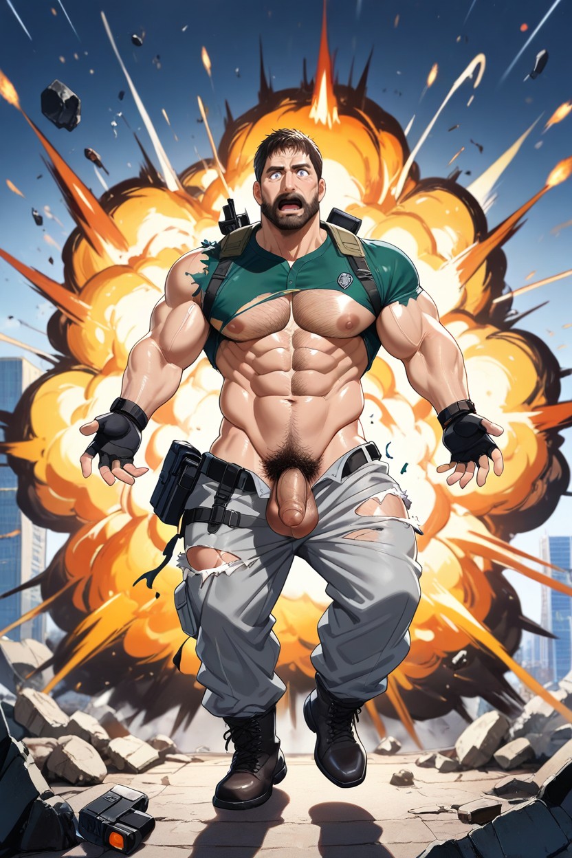 Lot Of Holes In All The Clothes, Clothes Fall In Pieces, Thick Beard Porno IA Gay
