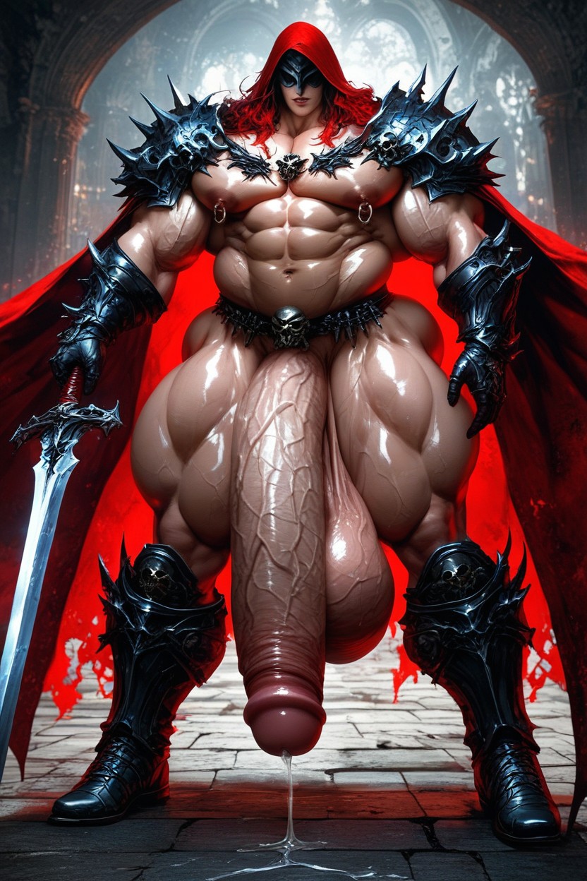 Hyper Genitals, Hyper Thick Muscular Body, Emo 게이 AI 포르노