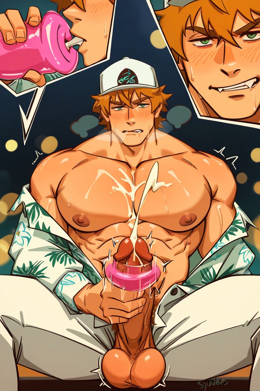 Big Thick Penis, Green Eyes, Muscular Male AI同性戀黃片