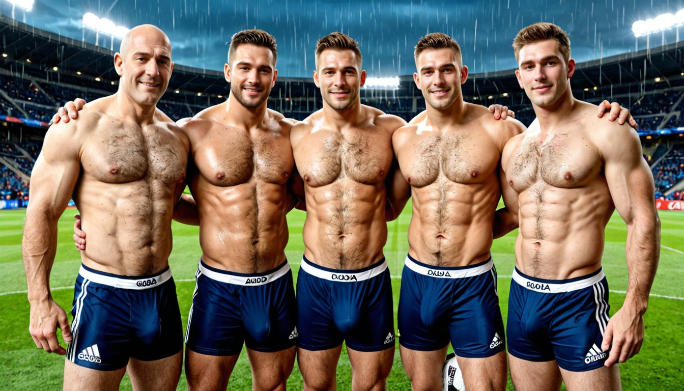 Caucasien, Rugby, Gay Men Porno IA Gay