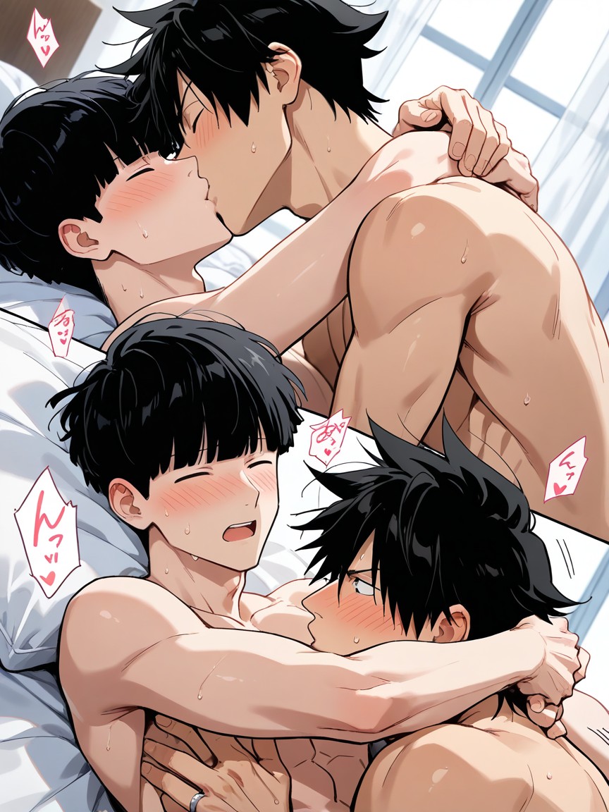 Uncensored, Gay, On A Queen-size Bed AI同性戀黃片
