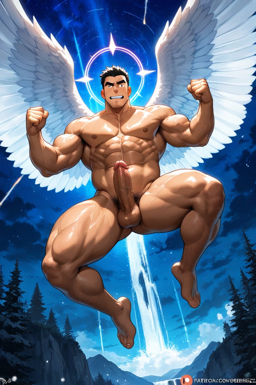 Distant View, High Level Of Detail, Bigger White Wings Porno IA Gay