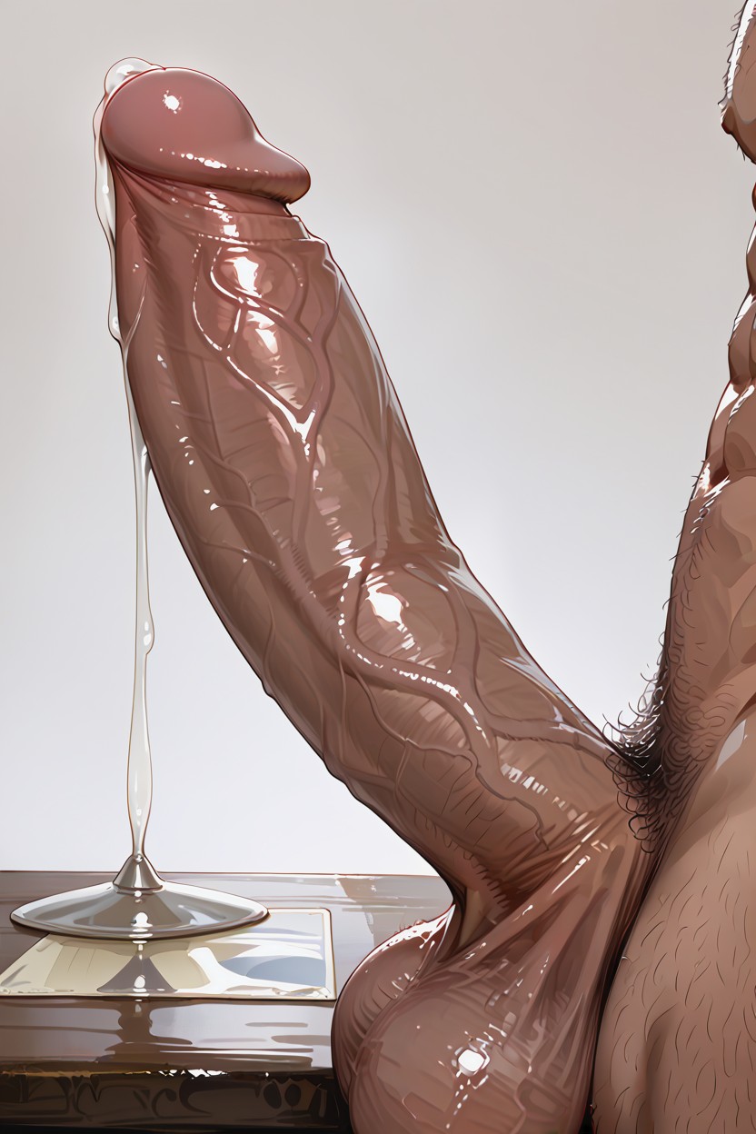 Tir À La Taille, Award Winning Photo, Large Thick Flaccid Penis Porno IA Gay