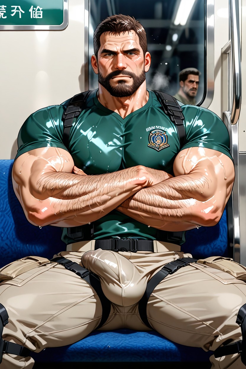 Sharped Masculine Jaw, Hairy Asshole, Big Foreskin AI同性恋黄片