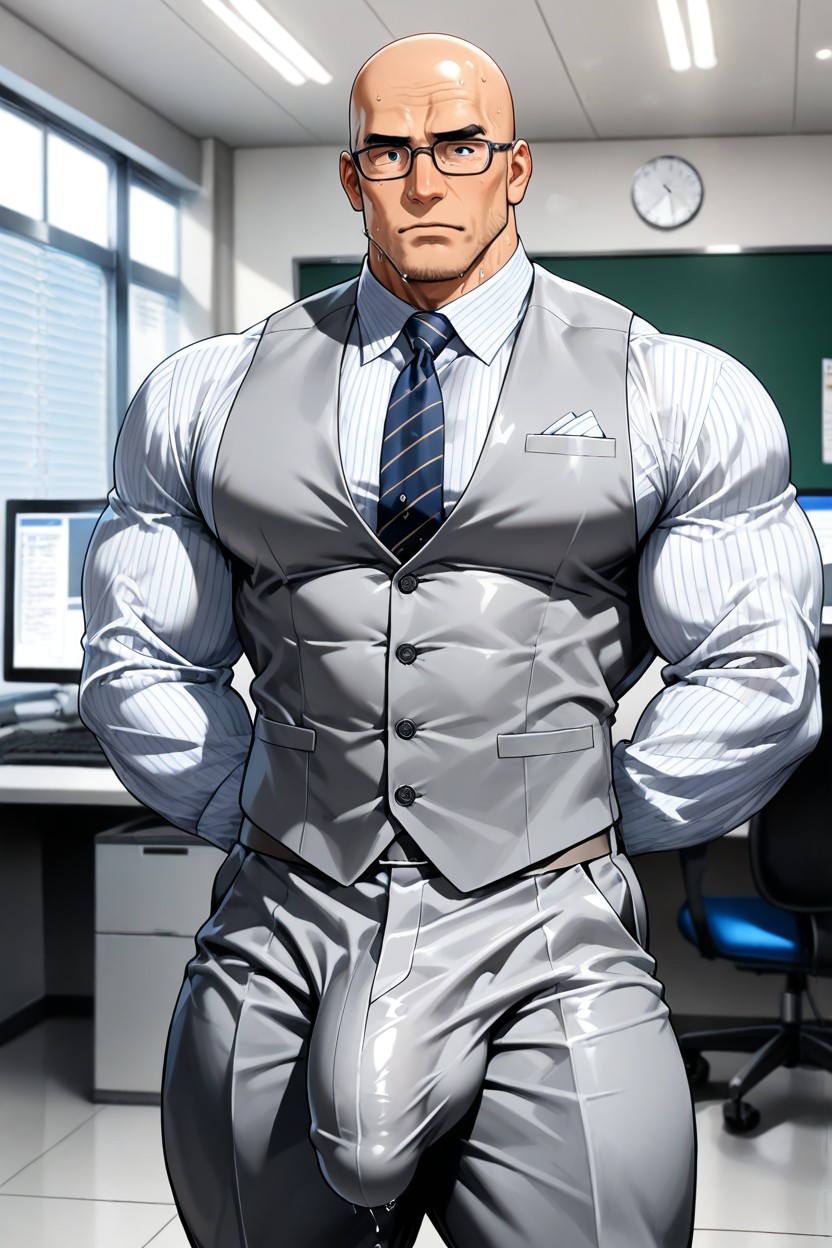 Hyper Bulge, Groß, Taillenschuss KI Schwulenporno