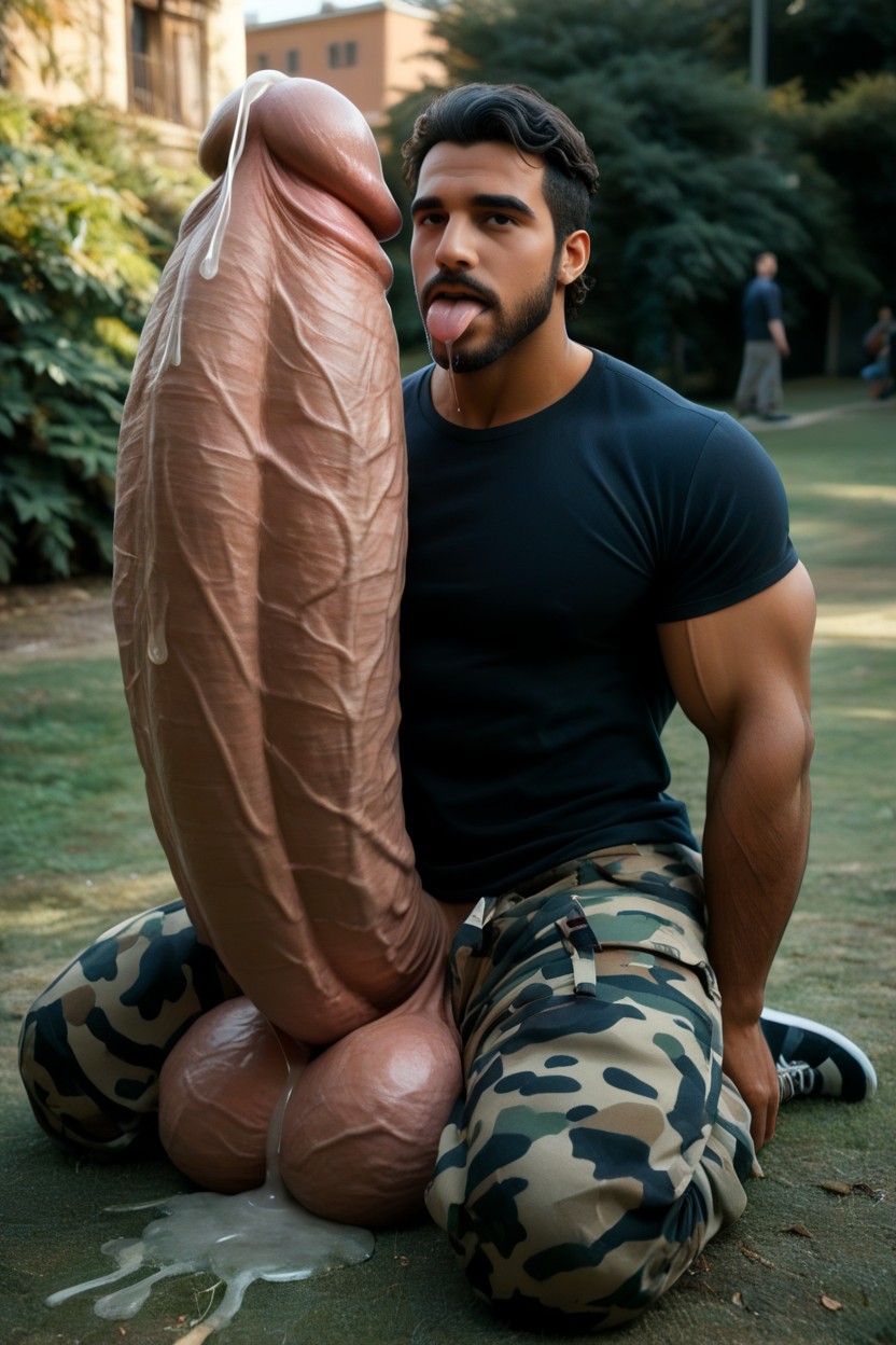 Bearded, Male Only, Latino Man Sitting Down Looking Up Porno IA Gay