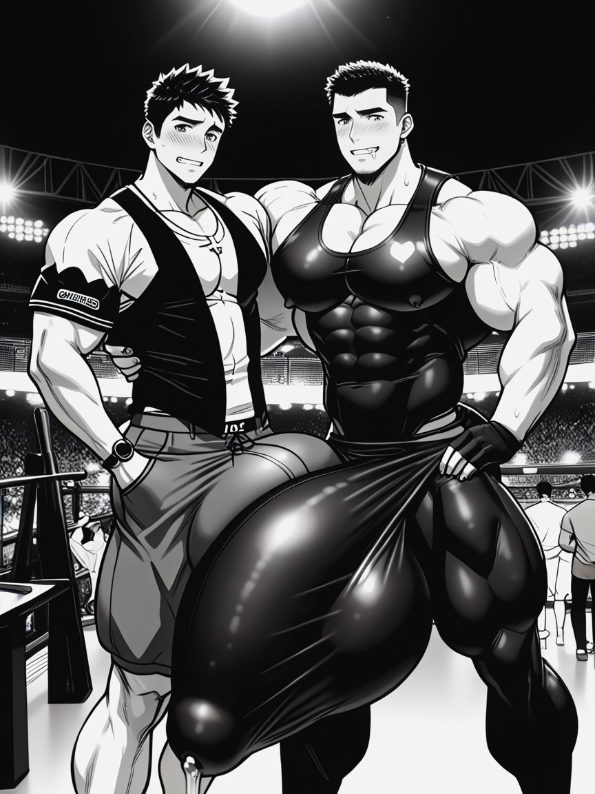 Only Men, Blushing, Gay Men AI同性戀黃片