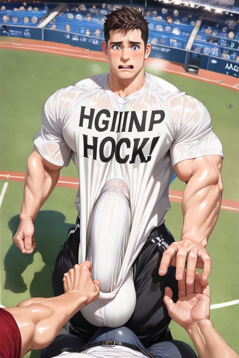 K, Shirt Fabric Fully Covers Cock, Penis Realistically Attached To Crotch Porno IA Gay