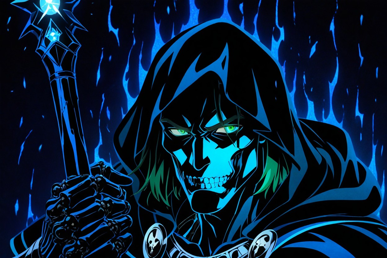 Strong Cold Blue Backlight, Gaze Directed To The Right Side, Intense Expression Porno IA Gay