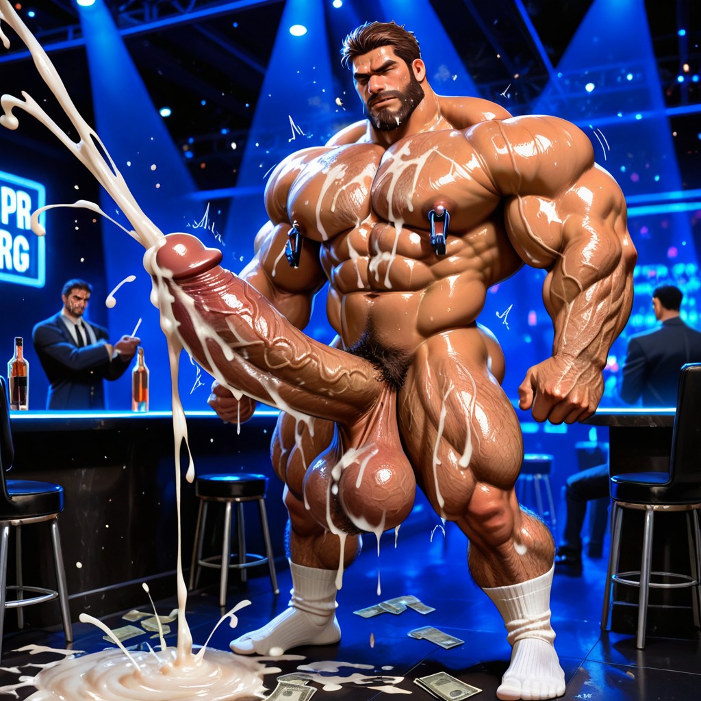 18+, Hyper Detailed Genitals, Hairy Arms Porno IA Gay