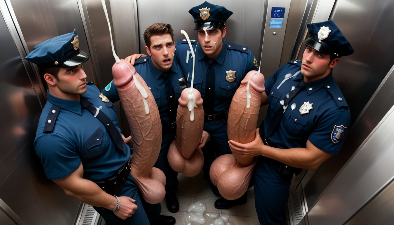 Sweaty, Uncut Hyper Cock Much Bigger Than Leg, Gigantic Growing Cock Pornografia gay com IA