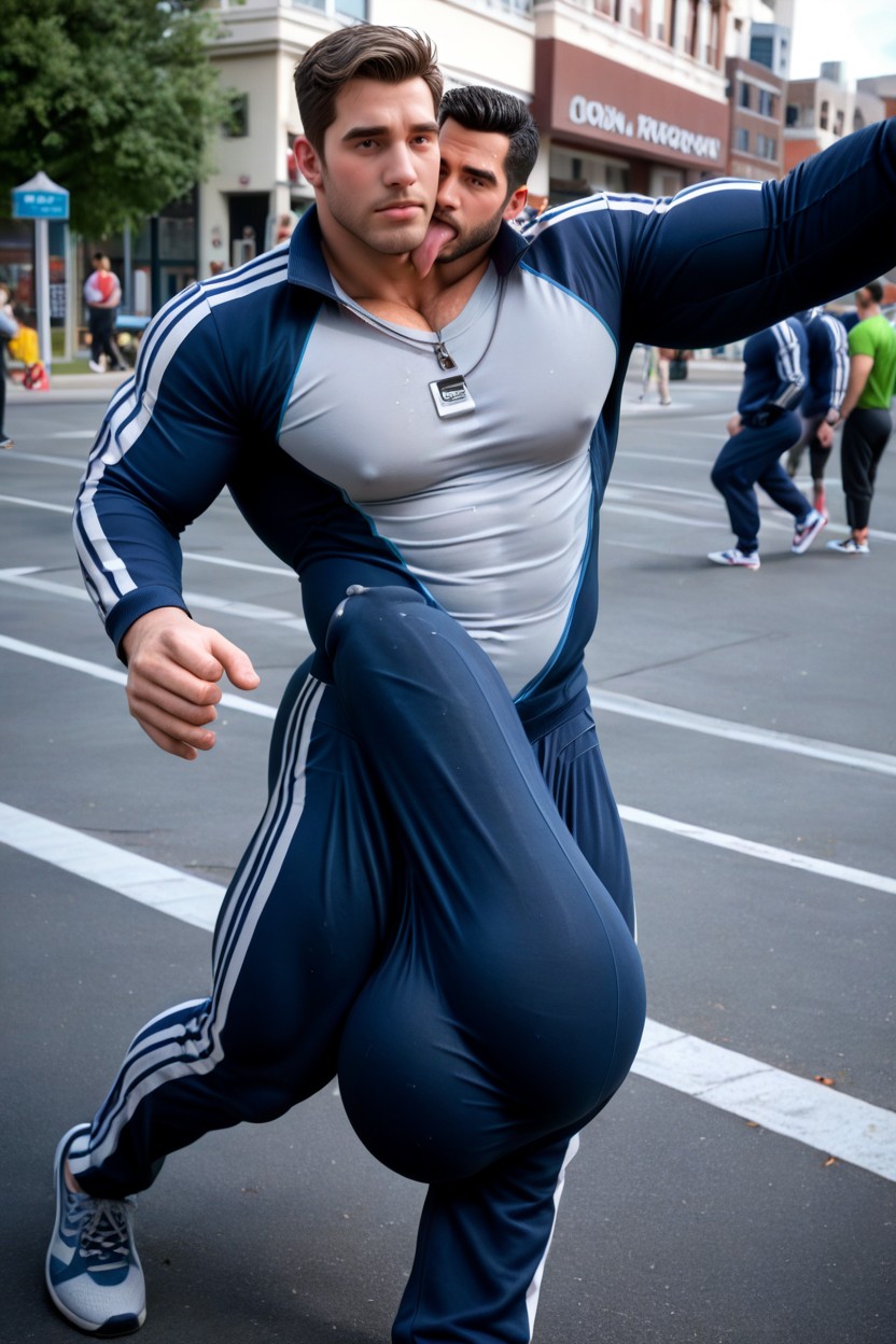 Fully Upright Hyper Bulge, Selfie, Correct Anatomy Pornografia gay com IA