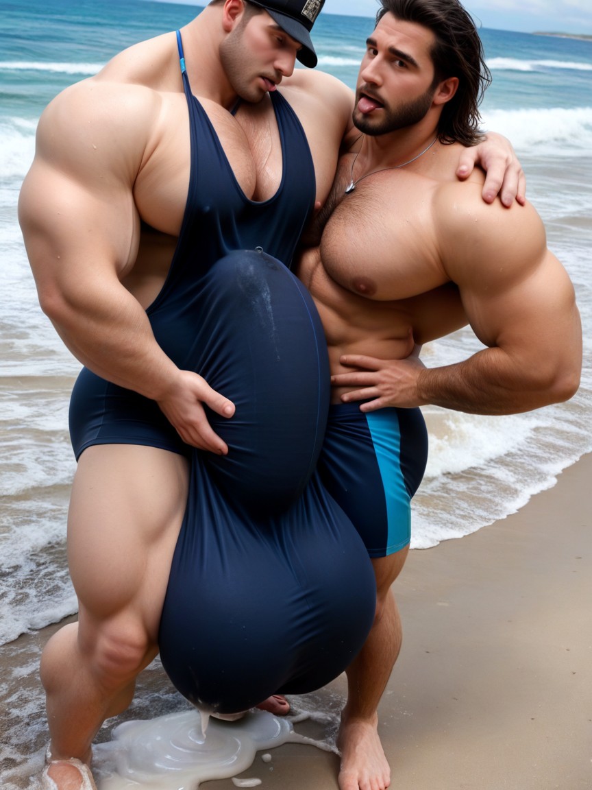 Glans Right In Front Of Open Mouth, Outdoors, Solo Porno IA Gay