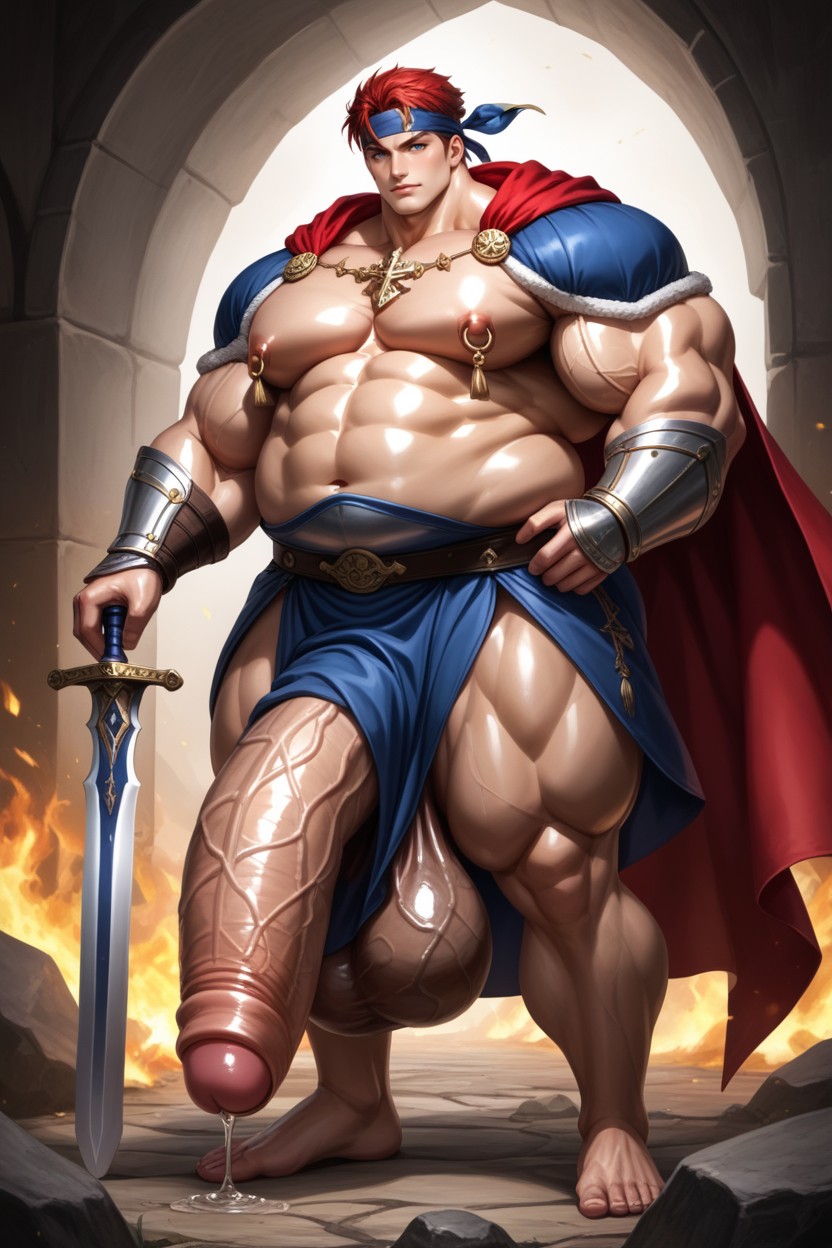 Gigantic Thick Thighs, Roy From Fire Emblem, Gigantic Bulky Muscles AI同性戀黃片