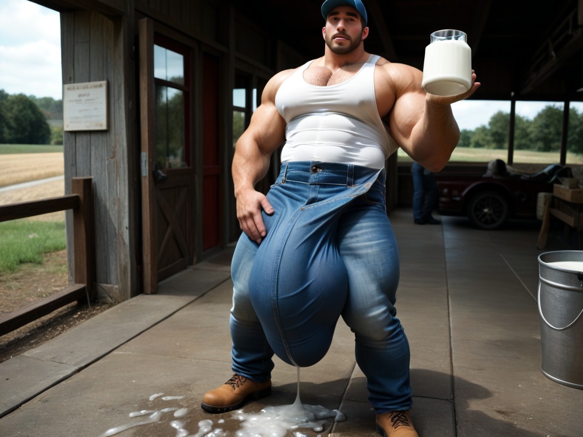 Boots, Cap, Gigantic Thick And Long Bulge Porno IA Gay