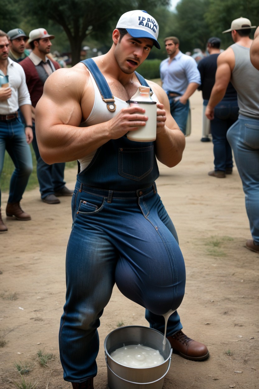 Only Men, Hyper Erect Cock Outline Across Chest, Voyeur Porno IA Gay