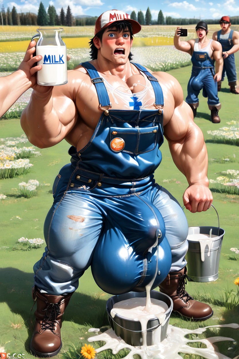 Cock Bulge Between Pecs, Wet Bulge Glans Tip Near Chin, Caught AI同性戀黃片