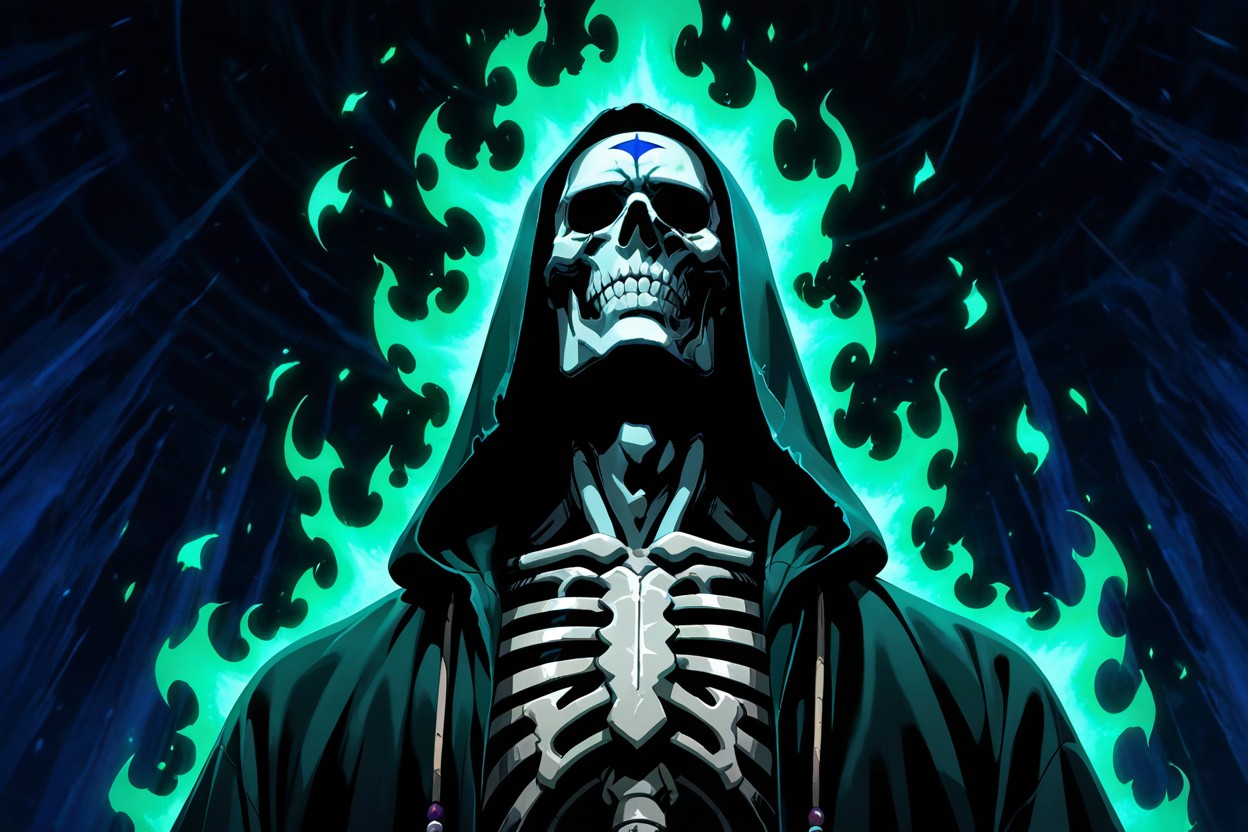 Intense Expression, Wearing Detaled Dark Blue And Green Hooded Robe, Sharp Angular Shapes AI同性戀黃片