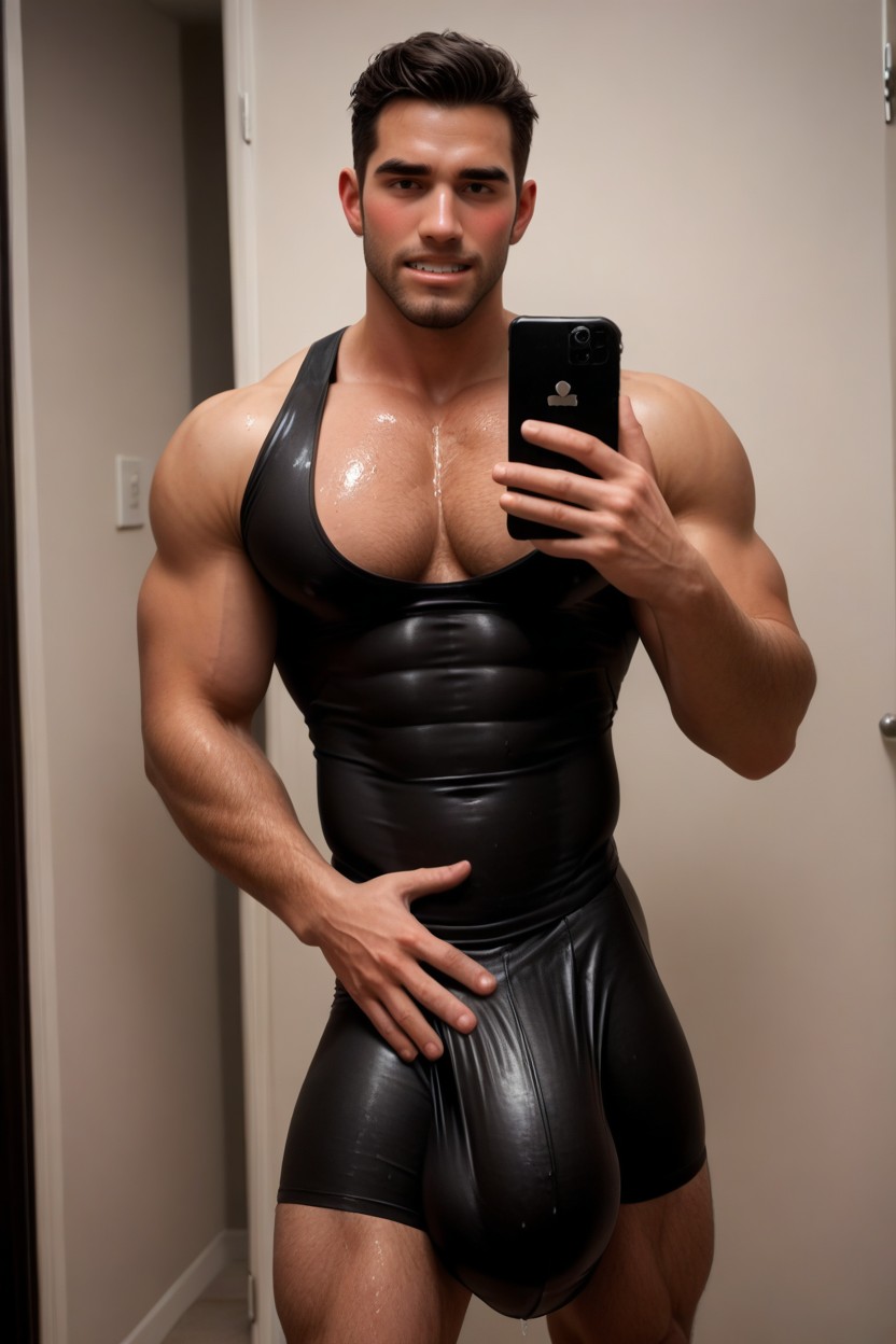 Hands Fondling Massive Balls, Tapered Waist, Correct Anatomy Porno IA Gay