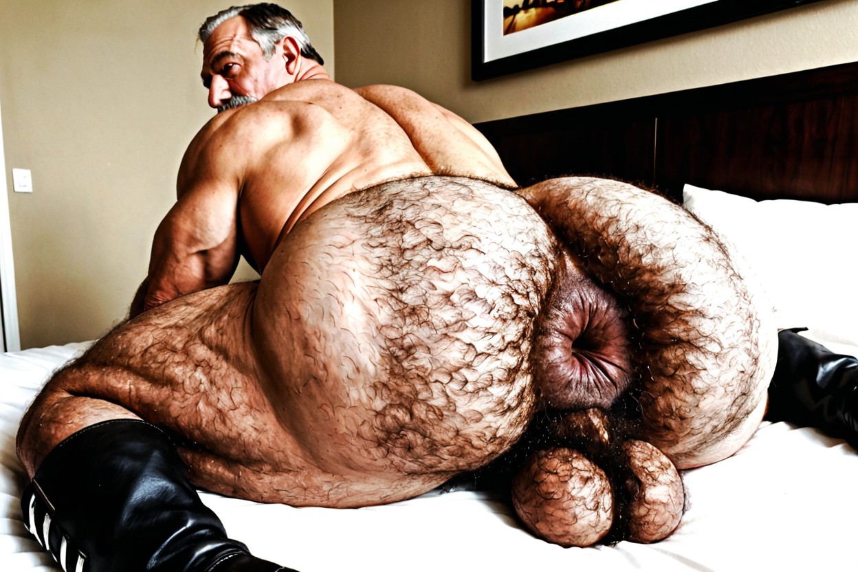 Culo Grande, Ass Crack Is Full Of Hairs, Giant Size Porno gay IA