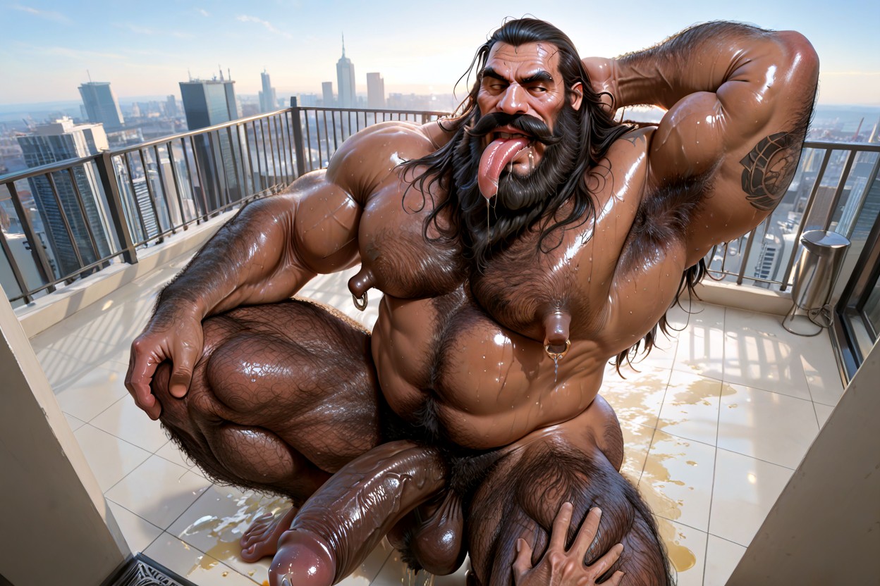 Huge Eyebrows, Visage Fatigué, 3 Personnes Porno IA Gay