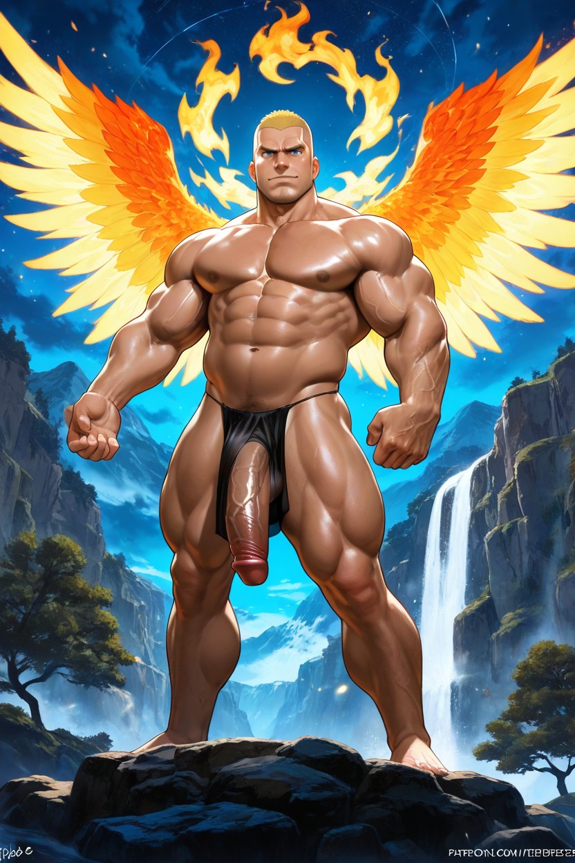 Buzzcut, Man, Phoenix Flame Halo AI同性戀黃片