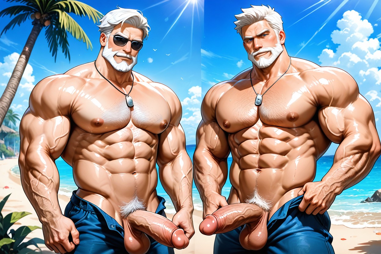 Thick Male Pubic Hair, 25+, Yaoi Art Style Glossy Bara Illustration In The Style Of Kangmzze Porno gay IA