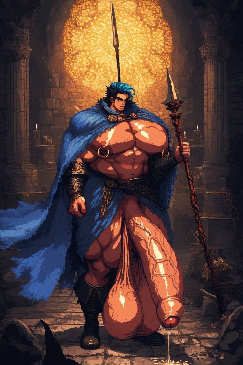 Masculine Chest, Fat, Battle Pose AI同性戀黃片