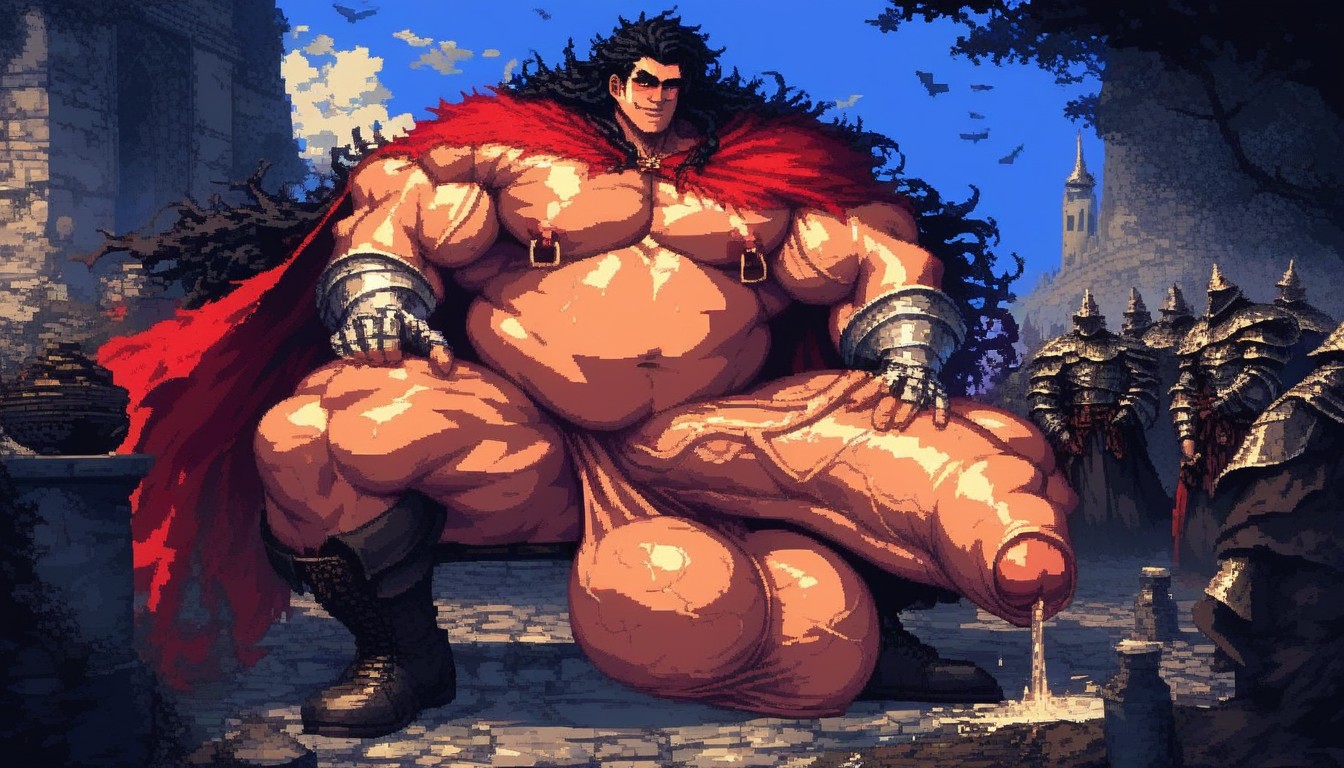 Long Foreskin, Masmorra, Battle Pose Pornografia gay com IA