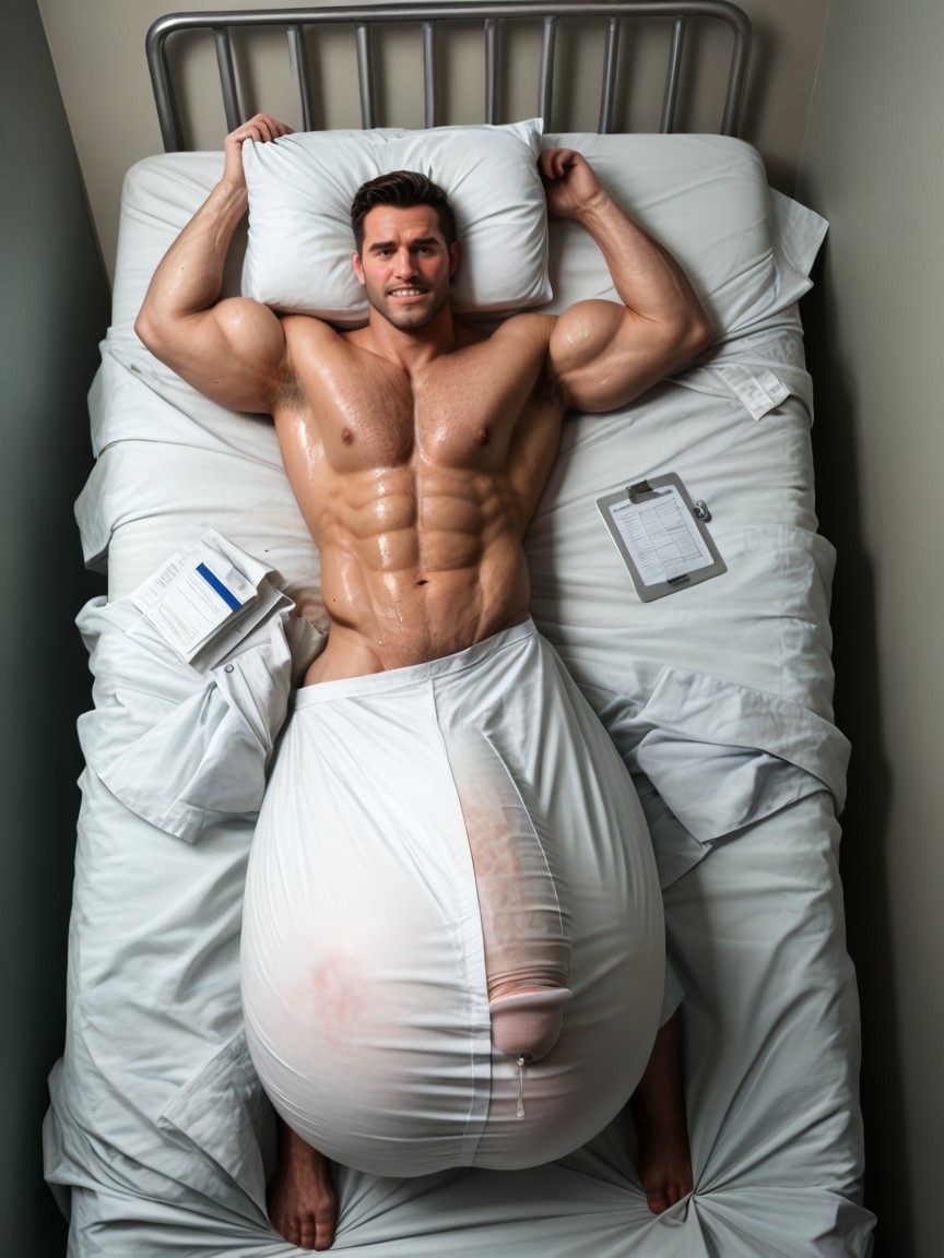 Only Males, Hospital, View From Above Pornografia gay com IA