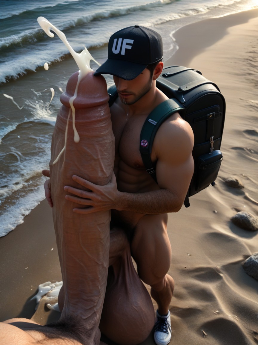 Cap, Absurdly Surreal Oversized Hyper Cock, Bara Porno IA Gay